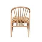 bali & pari Kobe Mid-Century Modern Natural Brown Finished Wood and Rattan Dining Chair