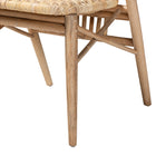 bali & pari Kobe Mid-Century Modern Natural Brown Finished Wood and Rattan Dining Chair