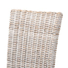 bali & pari Trianna Rustic Transitional Whitewashed Rattan and Natural Brown Finished Wood Dining Chair