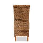 bali & pari Trianna Rustic Transitional Natural Seagrass and Brown Finished Wood Dining Chair
