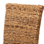 bali & pari Trianna Rustic Transitional Natural Seagrass and Brown Finished Wood Dining Chair