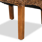 bali & pari Trianna Rustic Transitional Natural Seagrass and Brown Finished Wood Dining Chair
