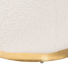 Baxton Studio Raelynn Modern and Contemporary Ivory Boucle Upholstered and Gold Metal Ottoman