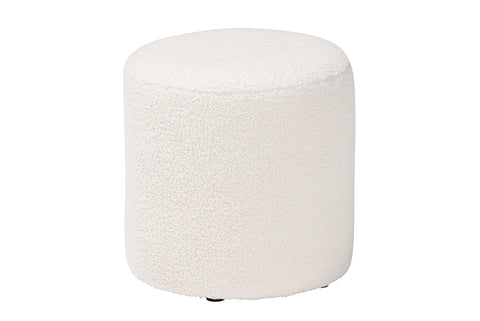 Baxton Studio Tori Modern and Contemporary Ivory Boucle Upholstered Ottoman