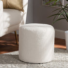 Baxton Studio Tori Modern and Contemporary Ivory Boucle Upholstered Ottoman
