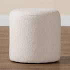 Baxton Studio Tori Modern and Contemporary Ivory Boucle Upholstered Ottoman