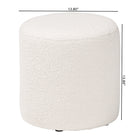 Baxton Studio Tori Modern and Contemporary Ivory Boucle Upholstered Ottoman