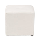 Baxton Studio Isaiah Modern and Contemporary Ivory Boucle Upholstered Ottoman