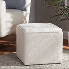 Baxton Studio Isaiah Modern and Contemporary Ivory Boucle Upholstered Ottoman