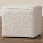 Baxton Studio Isaiah Modern and Contemporary Ivory Boucle Upholstered Ottoman