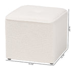 Baxton Studio Isaiah Modern and Contemporary Ivory Boucle Upholstered Ottoman