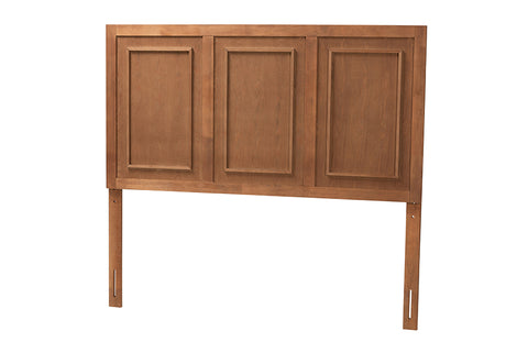 Baxton Studio Giordano Classic and Traditional Ash Walnut Finished Wood Queen Size Headboard