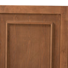 Baxton Studio Giordano Classic and Traditional Ash Walnut Finished Wood Queen Size Headboard