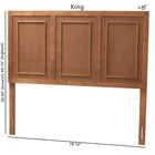Baxton Studio Giordano Classic and Traditional Ash Walnut Finished Wood King Size Headboard