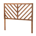 Baxton Studio Belisma Modern and Contemporary Ash Walnut Finished Wood Queen Size Headboard