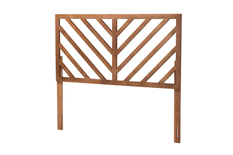 Baxton Studio Belisma Modern and Contemporary Ash Walnut Finished Wood Queen Size Headboard