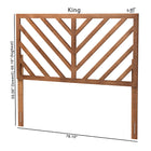 Baxton Studio Belisma Modern and Contemporary Ash Walnut Finished Wood King Size Headboard