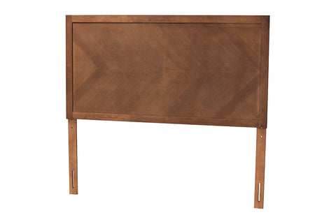 Baxton Studio Terrian Classic and Traditional Ash Walnut Finished Wood Queen Size Headboard
