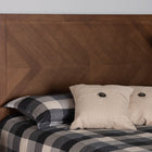 Baxton Studio Terrian Classic and Traditional Ash Walnut Finished Wood Queen Size Headboard