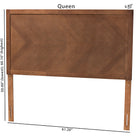 Baxton Studio Terrian Classic and Traditional Ash Walnut Finished Wood Queen Size Headboard
