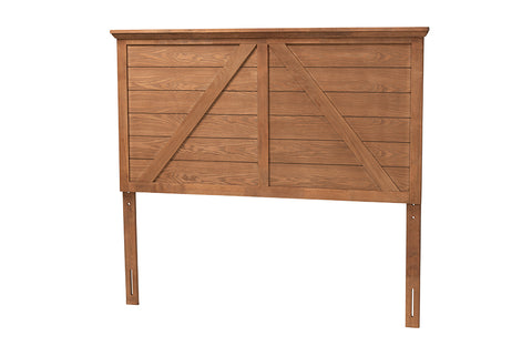 Baxton Studio Yorick Classic and Traditional Ash Walnut Finished Wood Queen Size Headboard