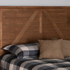 Baxton Studio Yorick Classic and Traditional Ash Walnut Finished Wood Queen Size Headboard