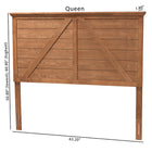 Baxton Studio Yorick Classic and Traditional Ash Walnut Finished Wood Queen Size Headboard