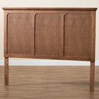 Baxton Studio Alarice Classic and Traditional Ash Walnut Finished Wood Queen Size Headboard