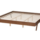 Baxton Studio Sarita Mid-Century Modern Ash Walnut Finished Wood King Size Bed Frame