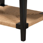 bali & pari Freya Modern Bohemian Black Finished Bayur Wood End Table