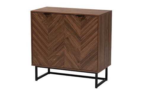 Baxton Studio Sadia Modern Walnut Brown Finished Wood Storage Cabinet