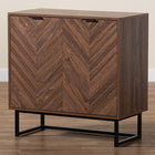 Baxton Studio Sadia Modern Walnut Brown Finished Wood Storage Cabinet