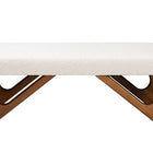 Baxton Studio Rika Japandi Cream Boucle Fabric and Walnut Brown Finished Wood Bench