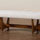 Baxton Studio Theo Japandi Cream Boucle Fabric and Walnut Brown Finished Wood Bench