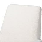Baxton Studio Yashiya Mid-Century Modern Off-White Boucle Upholstered and Walnut Brown Finished Wood Rocking Chair