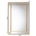 Baxton Studio Iara Modern Glam and Luxe Antique Goldleaf Finished Wood Accent Wall Mirror