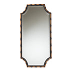 Baxton Studio Lieven Rustic Glam and Luxe Two-Tone Light Brown and Black Finished Metal Accent Wall Mirror