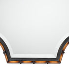 Baxton Studio Lieven Rustic Glam and Luxe Two-Tone Light Brown and Black Finished Metal Accent Wall Mirror