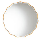 Baxton Studio Weston Modern Glam and Luxe Antique Goldleaf Finished Wood Accent Wall Mirror