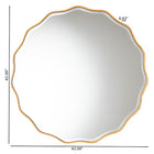 Baxton Studio Weston Modern Glam and Luxe Antique Goldleaf Finished Wood Accent Wall Mirror