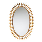 Baxton Studio Rogier Modern Glam and Luxe Antique Goldleaf Metal Accent Wall Mirror