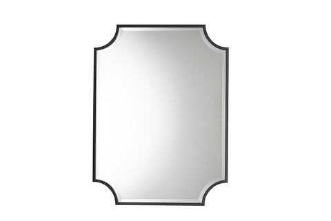 Baxton Studio Parcenet Modern Black Finished Metal Accent Wall Mirror