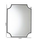 Baxton Studio Parcenet Modern Black Finished Metal Accent Wall Mirror