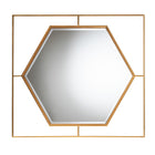 Baxton Studio Gates Modern Glam and Luxe Antique Goldleaf Metal Accent Wall Mirror