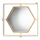 Baxton Studio Gates Modern Glam and Luxe Antique Goldleaf Metal Accent Wall Mirror