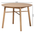 Baxton Studio Denmark Mid-Century Modern French Oak Brown Finished Rubberwood Dining Table