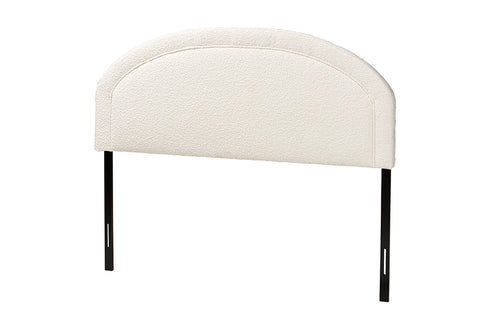 Baxton Studio Fiana Modern Cream Boucle Fabric Queen Size Headboard