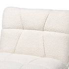 Baxton Studio Darielle Japandi Cream Boucle Fabric and Walnut Brown Finished Rubberwood Accent Chair