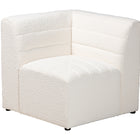 Baxton Studio Maya Modern White Boucle Fabric 4-Piece Modular Sectional Sofa