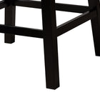 Baxton Studio Theron Mid-Century Transitional White Faux Leather and Espresso Brown Finished Wood 2-Piece Swivel Counter Stool Set